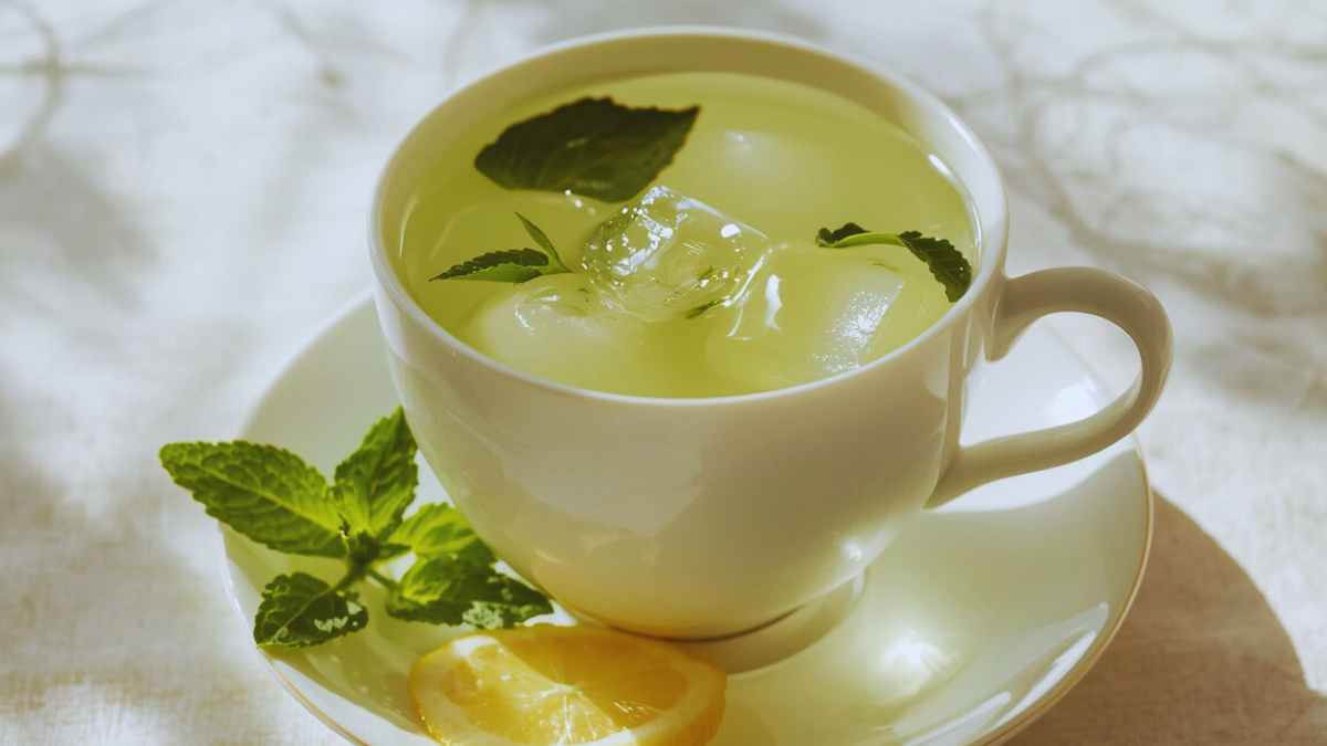Lemon‑Mint Cardio Slim Iced Tea