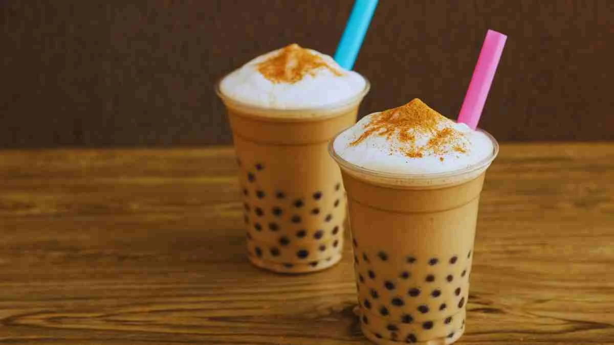 Mango Fruit Tea with Popping Boba